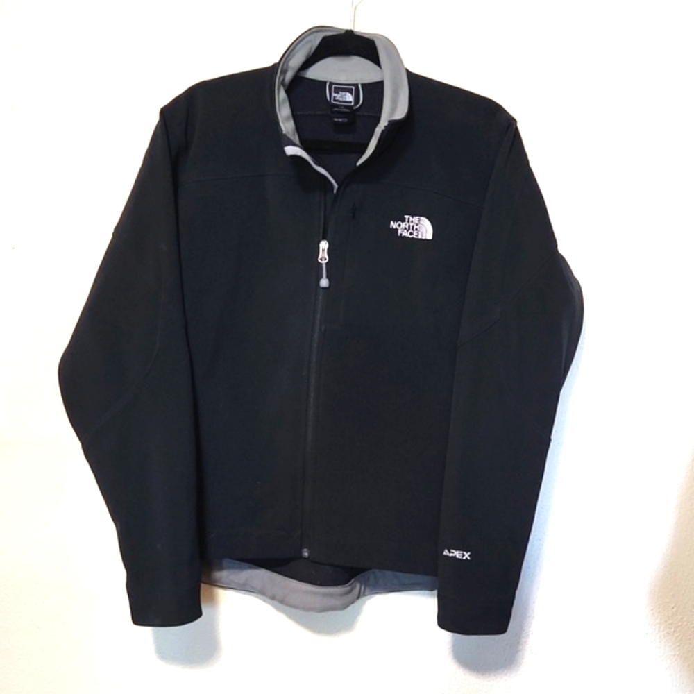 The North Face APEX Bionic Windwall Fleece Lined Softshell Jacket Black Large - Picture 8 of 13